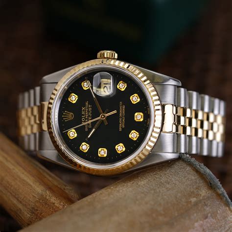 rolex day-datejust 16233 president black dial|Rolex Datejust 16233 day night.